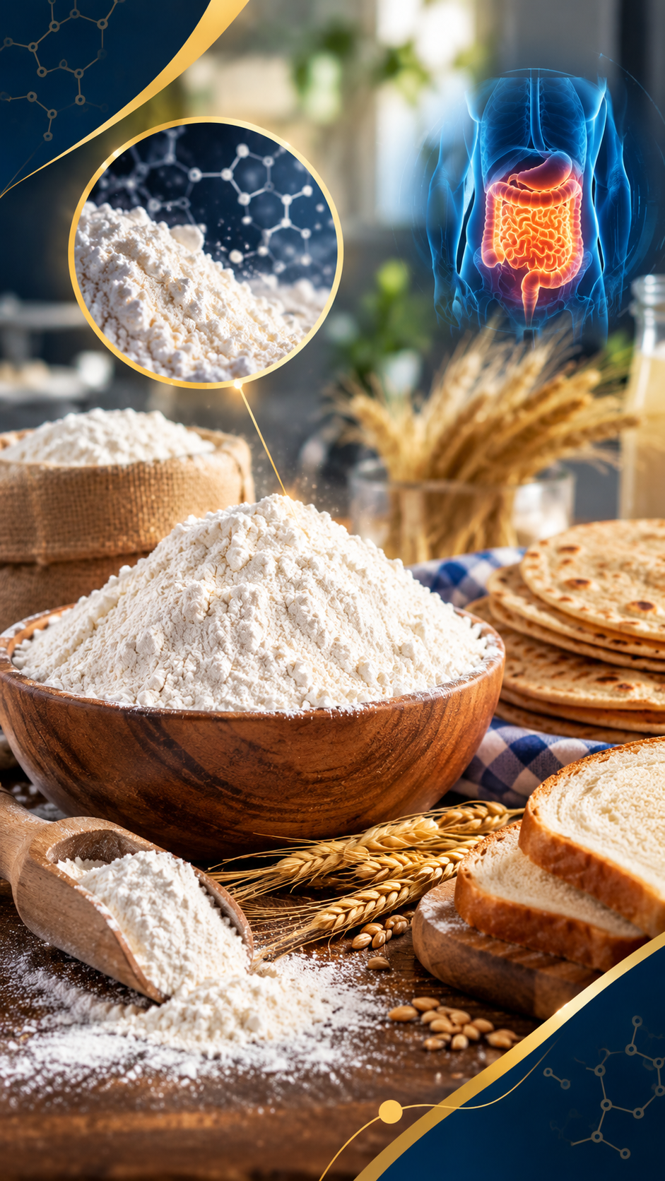 Refined white flour